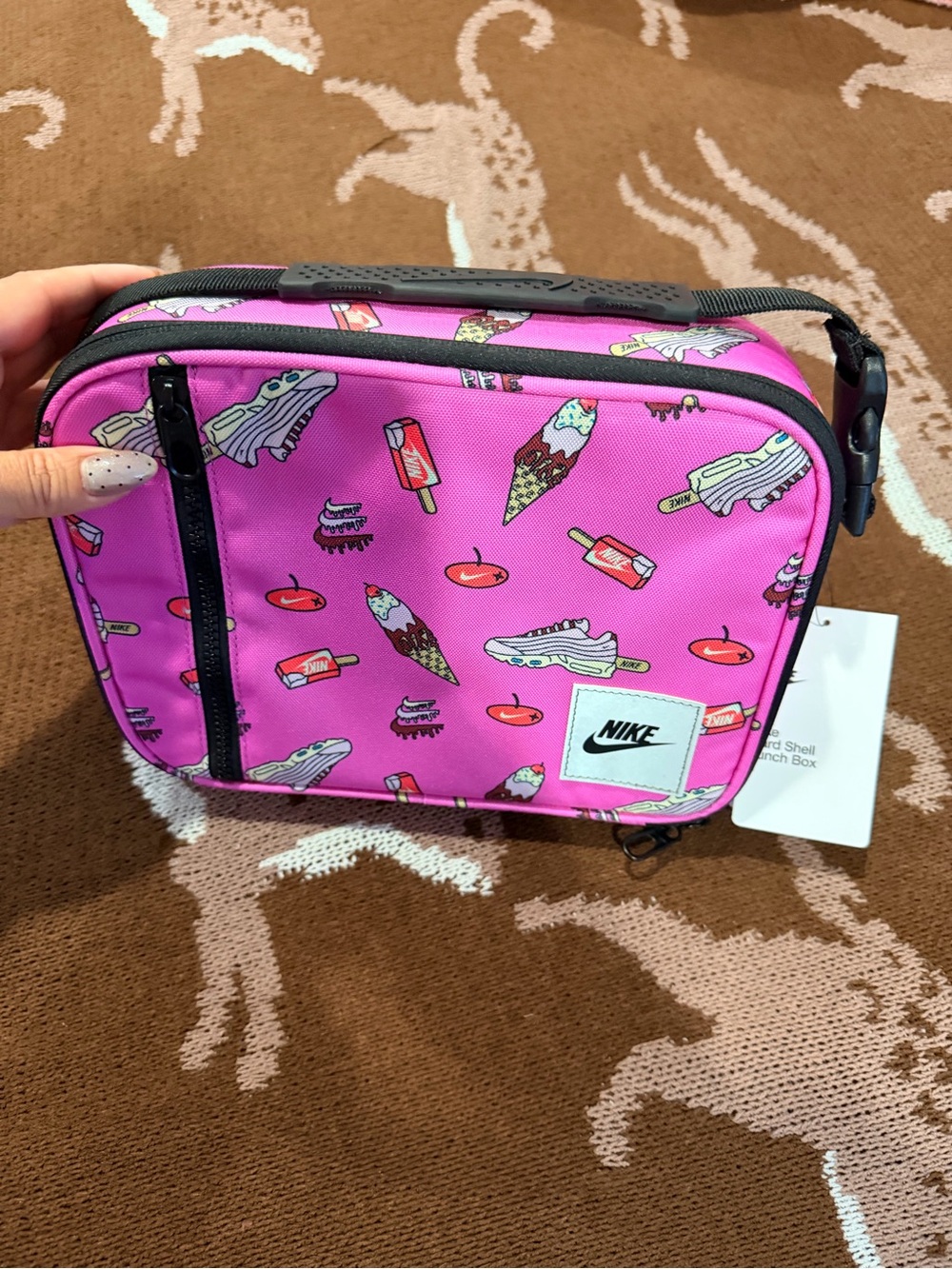 Nike Airmax Pink Printed Lunch Bag